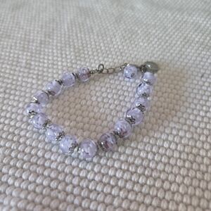 Venice Glass Purple Beaded Bracelet